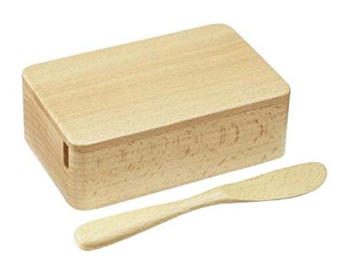 Amazon｜アルファックス バターケース 木目 ケース:15×9.7×5.3cm
